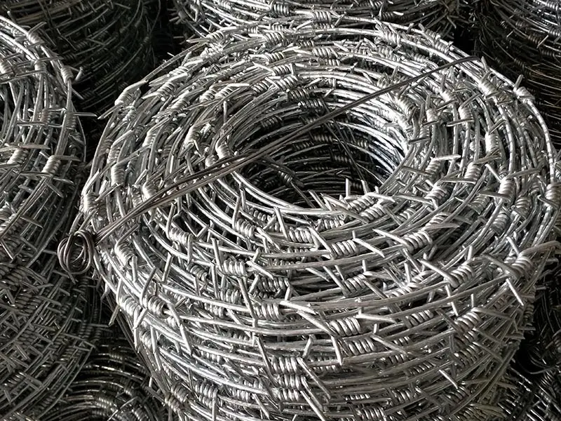 galvanized barbed wire