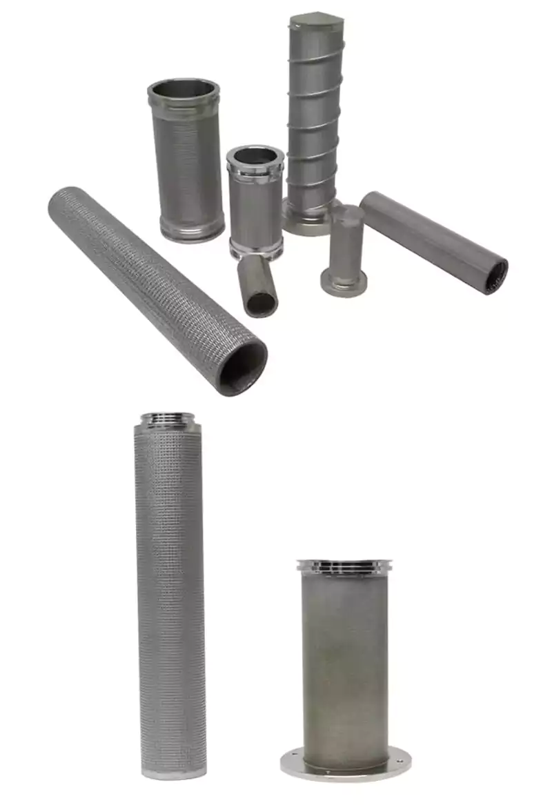 Sintered metal mesh tube