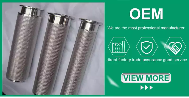 Sintered metal mesh tube